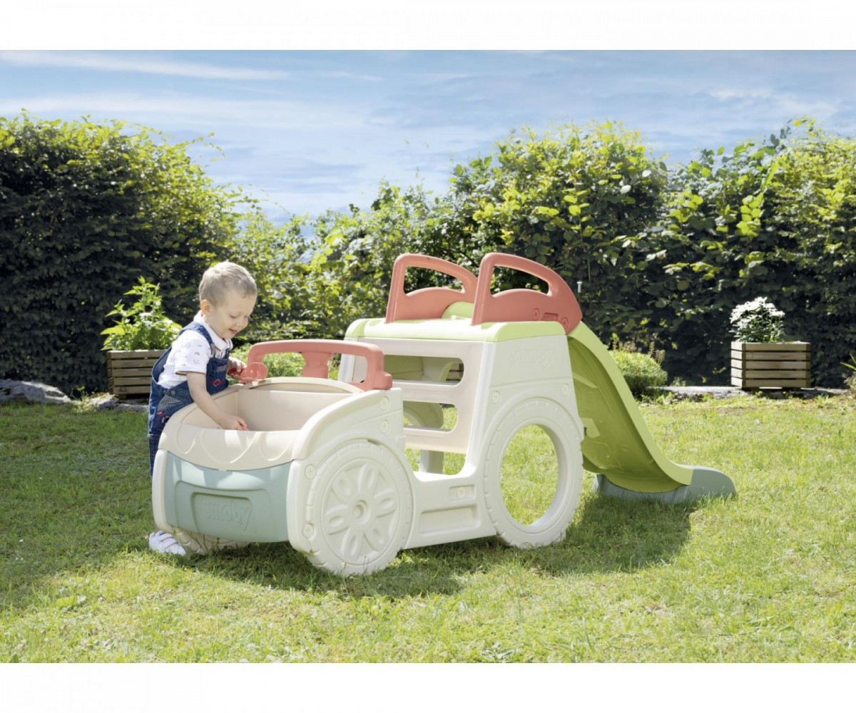 Nuotykių automobilis su čiuožykla smoby life