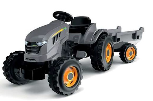 Traktorius su priekaba smoby stronger xxl, pilkas