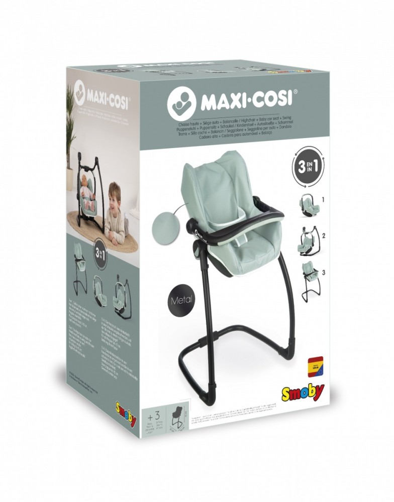 Rinkinys lėlei smoby maxi cosi quinny 3in1 baby carrier rocker