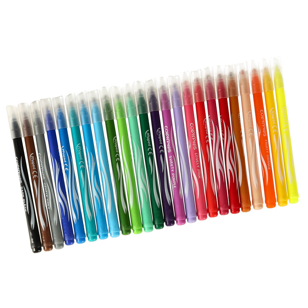 Pučiami flomasteriai komplektas maped creativ blow pen 24 vnt.