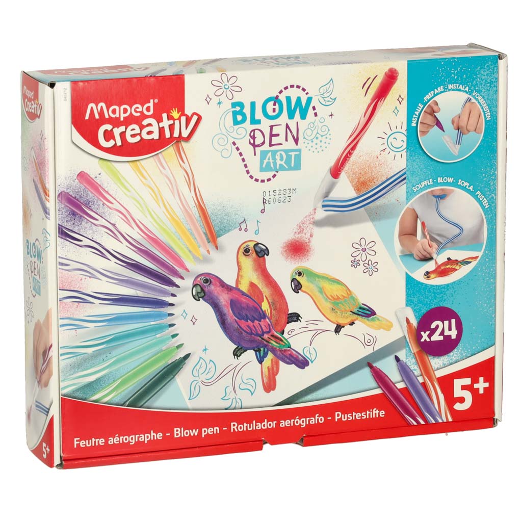 Pučiami flomasteriai komplektas maped creativ blow pen 24 vnt.