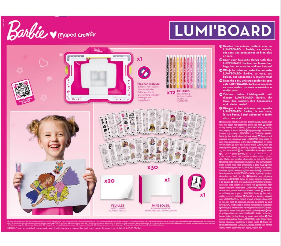 Šviečianti piešimo lenta maped creativ barbie