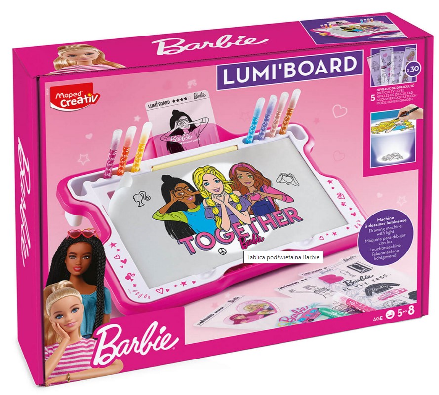 Šviečianti piešimo lenta maped creativ barbie
