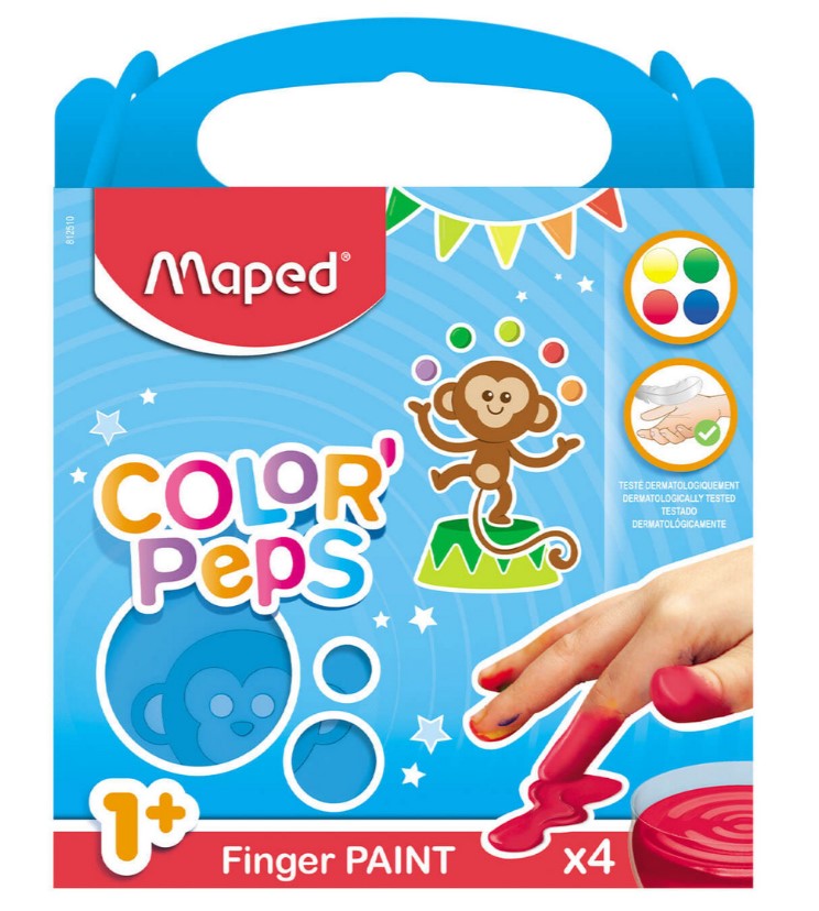 Dažai piešimui pirštais colorpeps my first, 3 m.+
