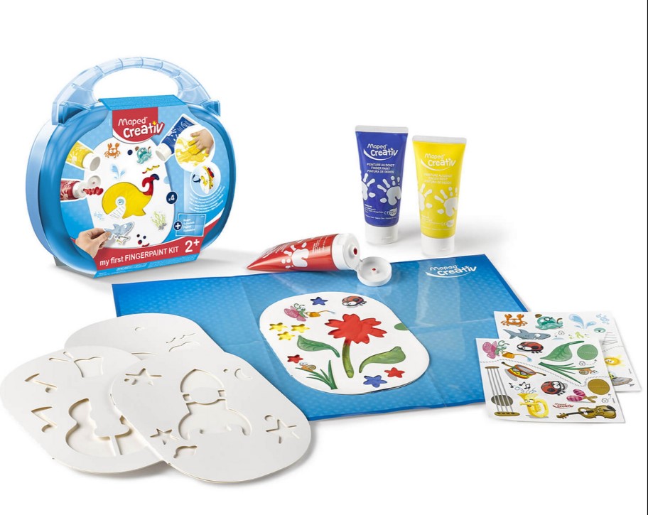 Pirštais kabinamų dažų rinkinys maped creativ early age