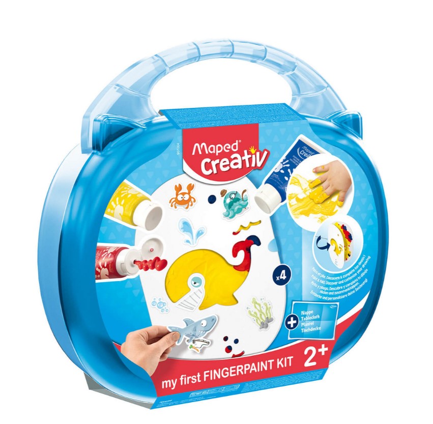 Pirštais kabinamų dažų rinkinys maped creativ early age