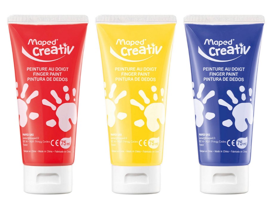 Pirštais kabinamų dažų rinkinys maped creativ early age