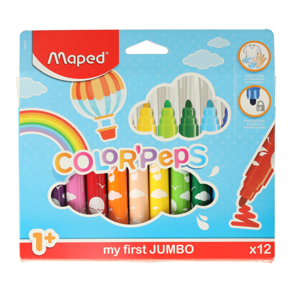 Flomasteriai colorpeps my first jumbo, 12 spalvų