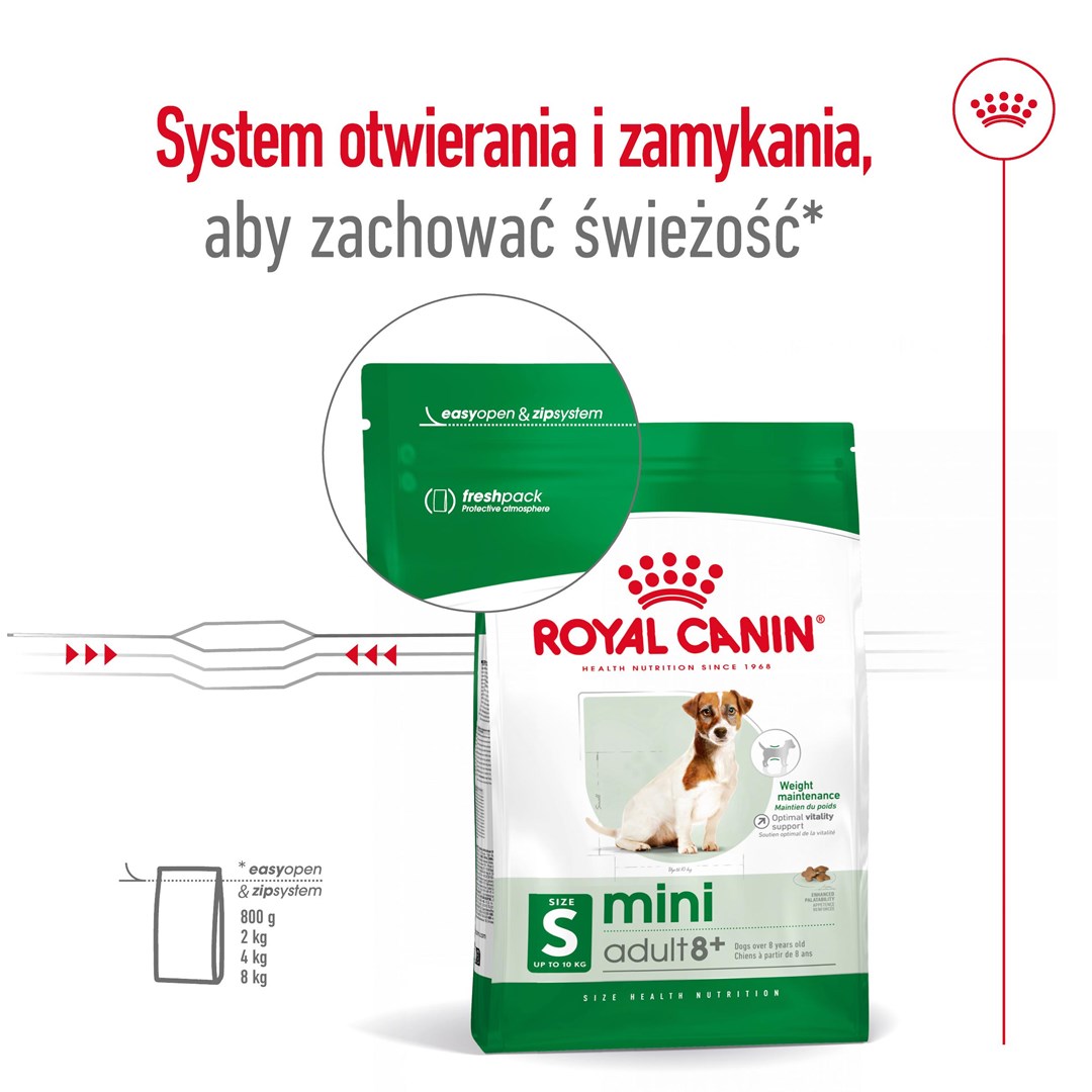 Royal canin mažų veislių senjorams mini adult +8, 2 kg