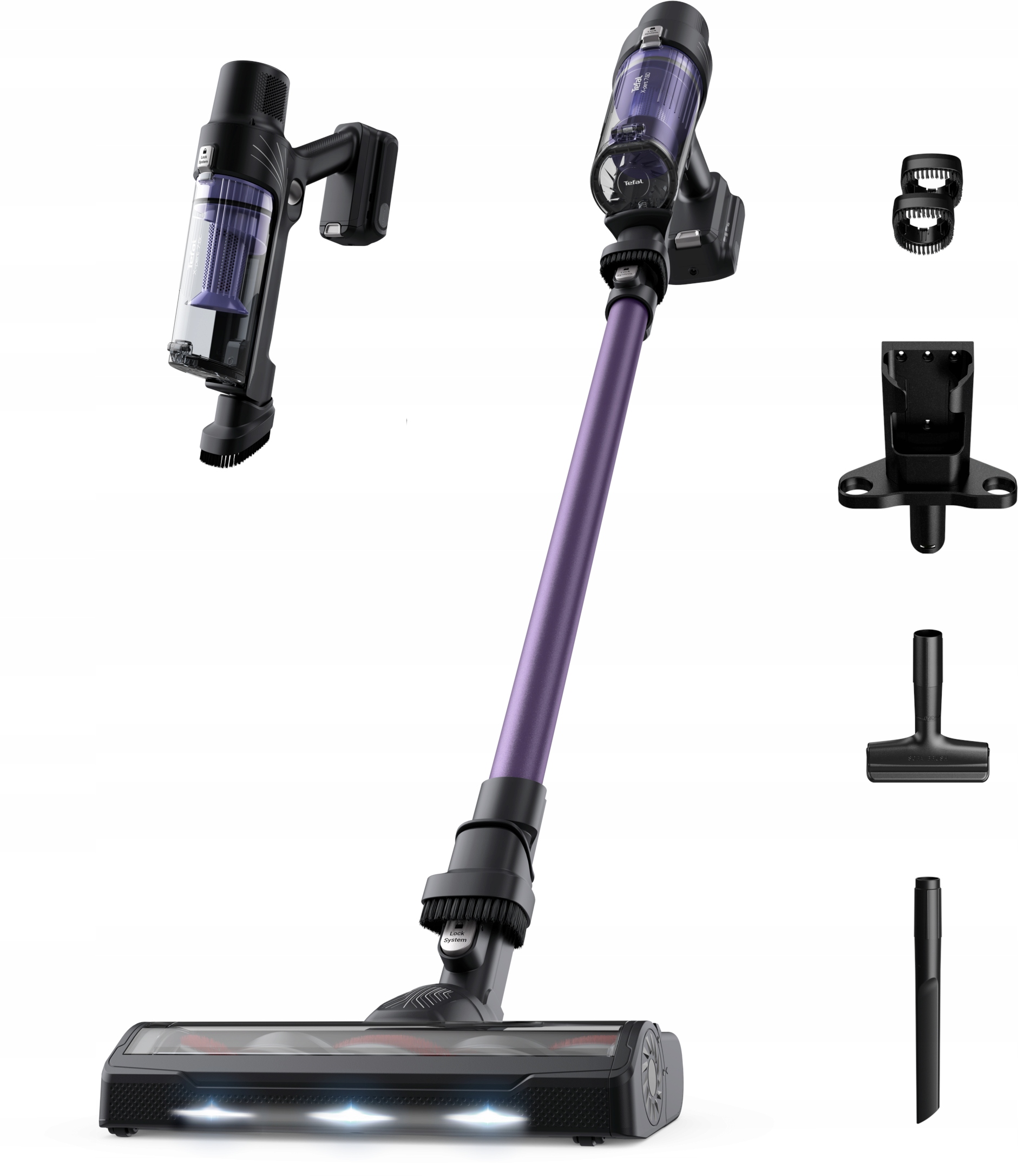 Tefal x-pert 7.60, purple - cordless vacuum cleaner