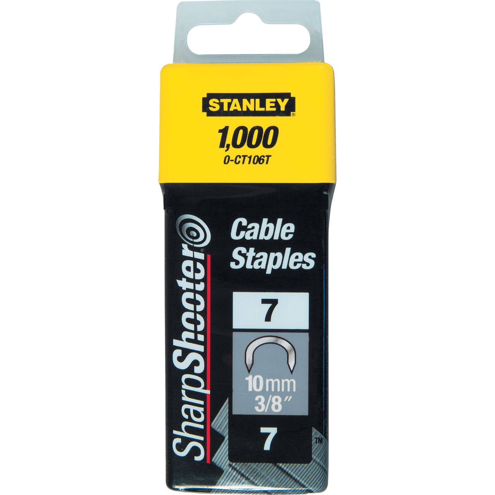 Kabelių kabės stanley 1-ct108t 12 mm type-7 (1000 vnt.)
