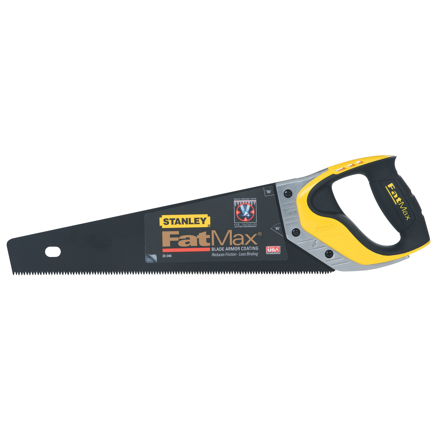 Rankinis pjūklas stanley fatmax 2-20-528 gen2 appliflon, juodas / geltonas, 380 mm