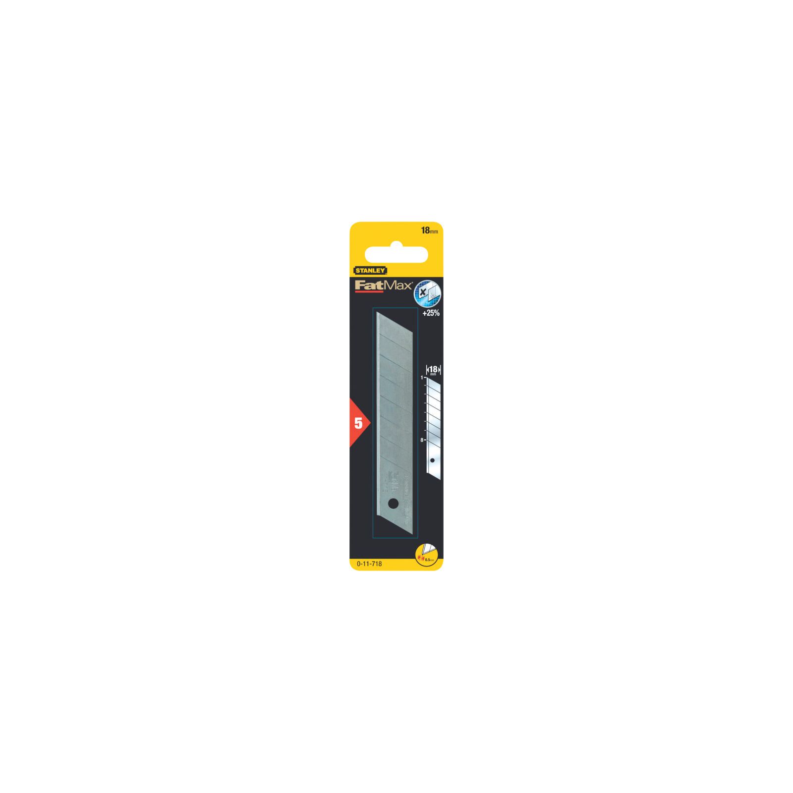 Nuplėšiami peiliai stanley fatmax 0-11-718 18 mm (5 vnt.)