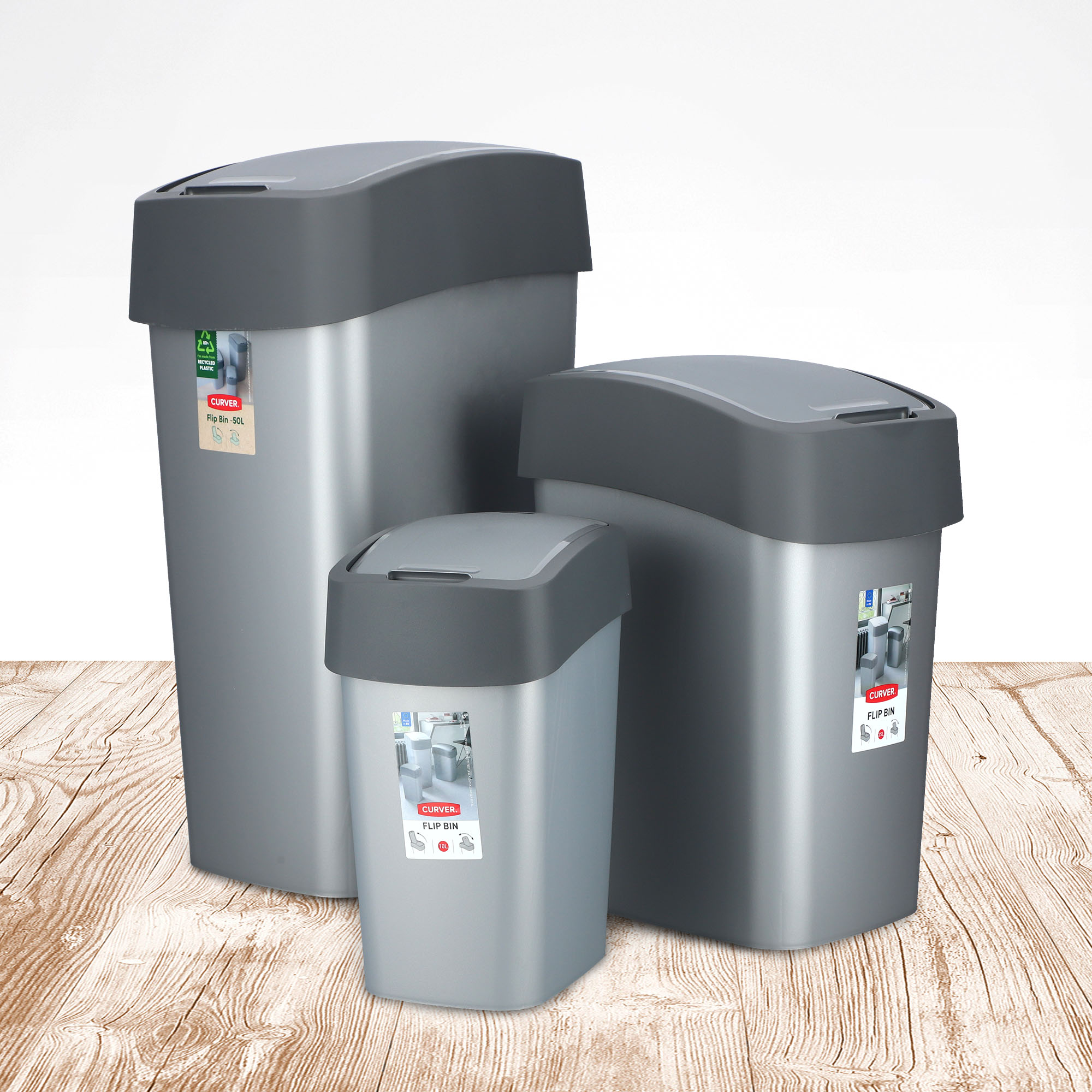 Curver šiukšliadėžė Flip Bin, 9 l