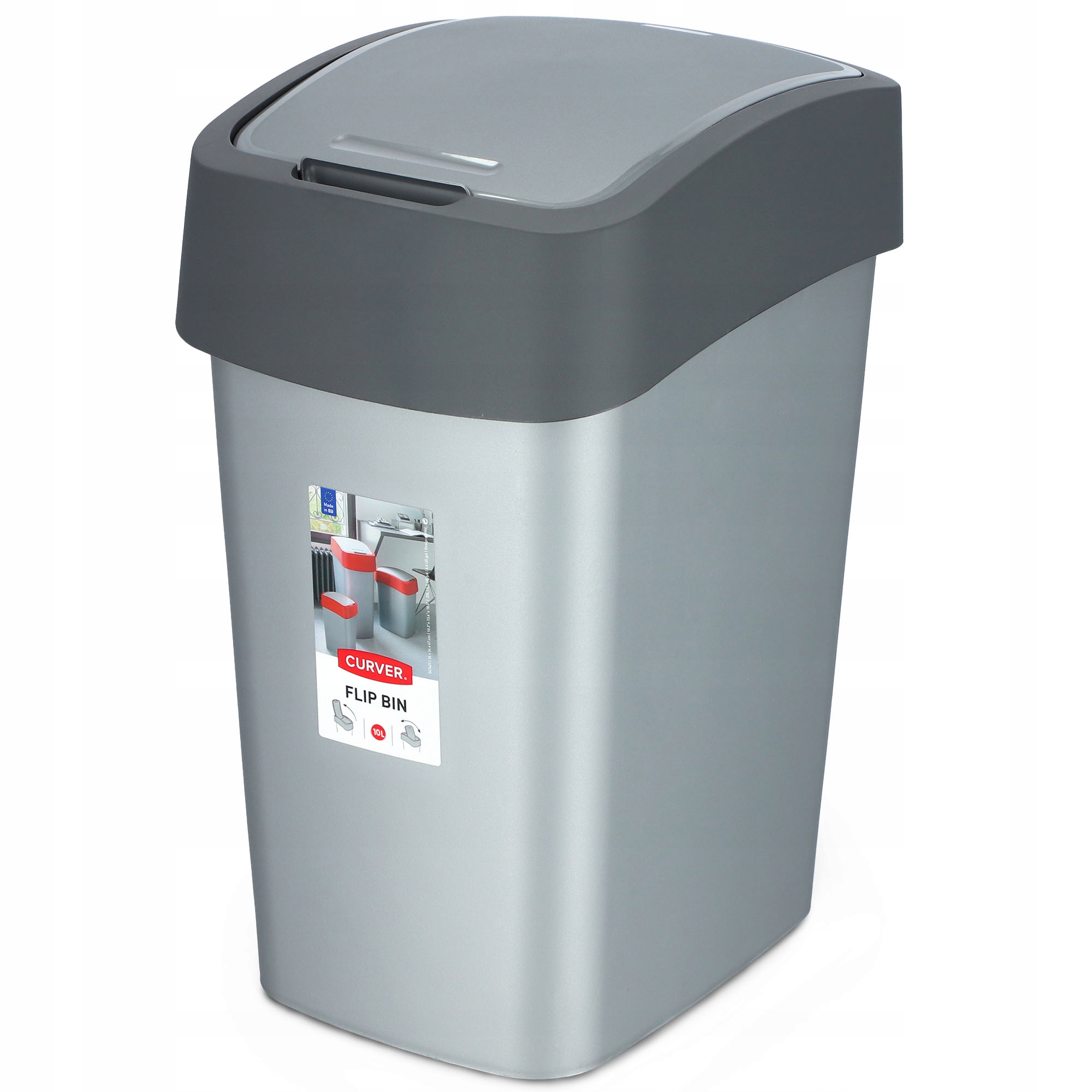 Curver šiukšliadėžė Flip Bin, 9 l