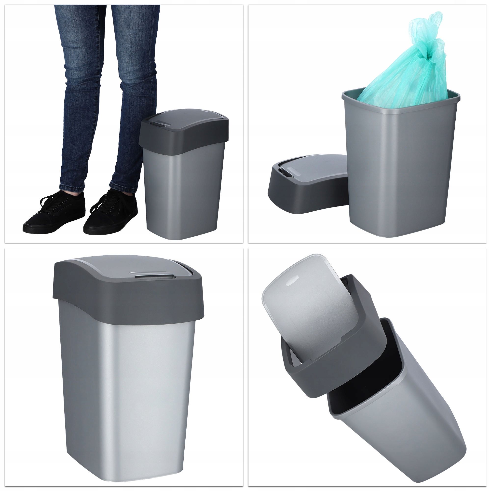 Curver šiukšliadėžė Flip Bin, 9 l