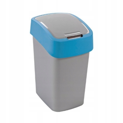 Curver šiukšlių dėžė Flip Bin, 10 l, pilka/mėlyna