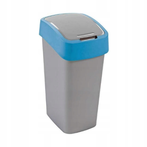 Curver šiukšlių dėžė Flip Bin, 10 l, pilka/mėlyna