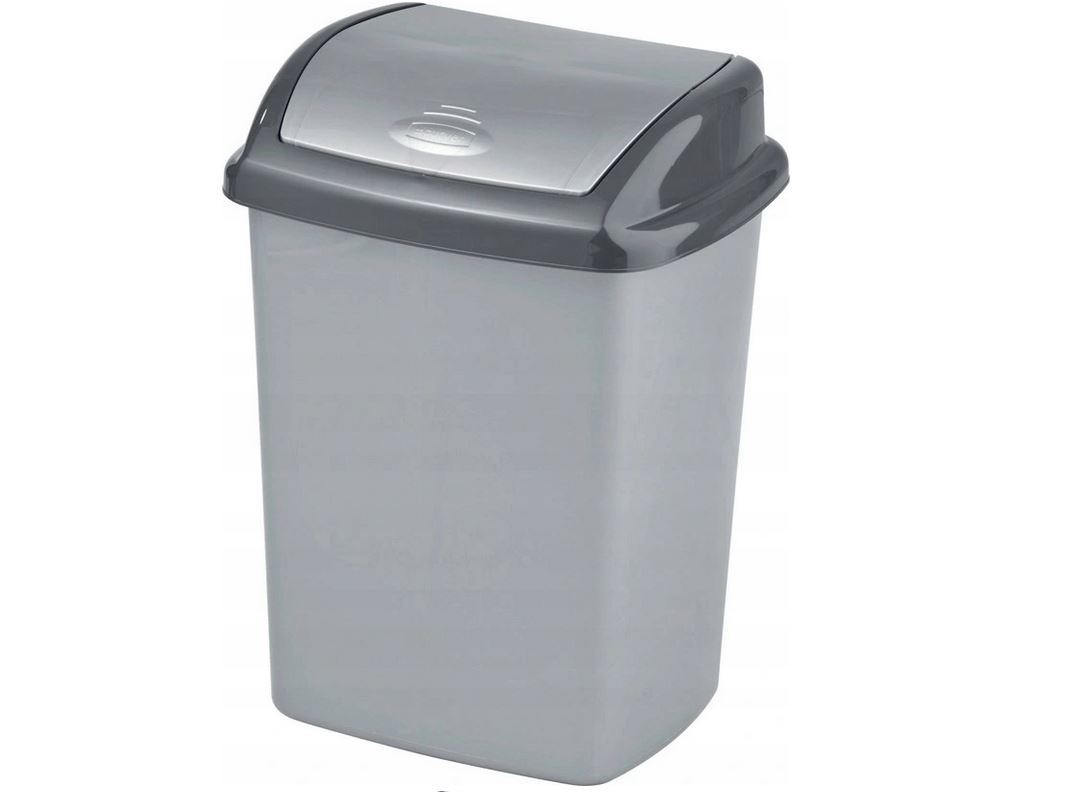 Dominik šiukšliadėžė, sidabrinės spalvos, 10 l