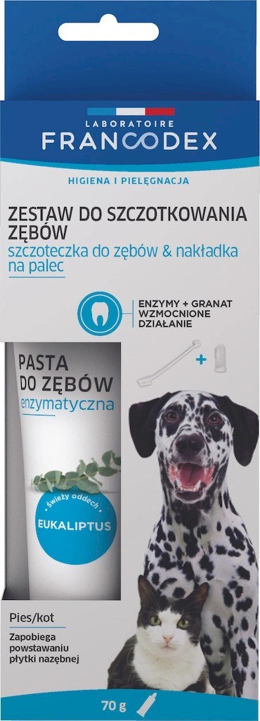 Francodex šepetėlio ir dantų pastos rinkinys augintiniams