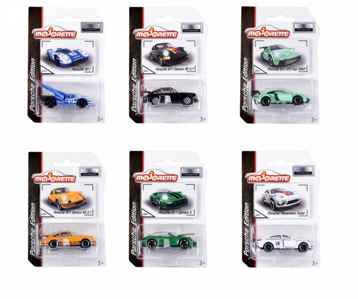 Žaislinių mašinėlių rinkinys majorette porsche premium cars