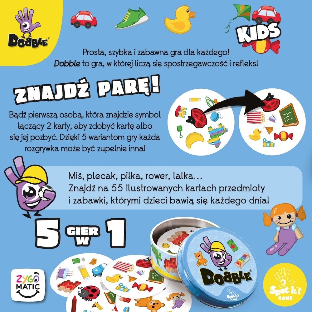 Stalo žaidimas vaikams dobble kids eco