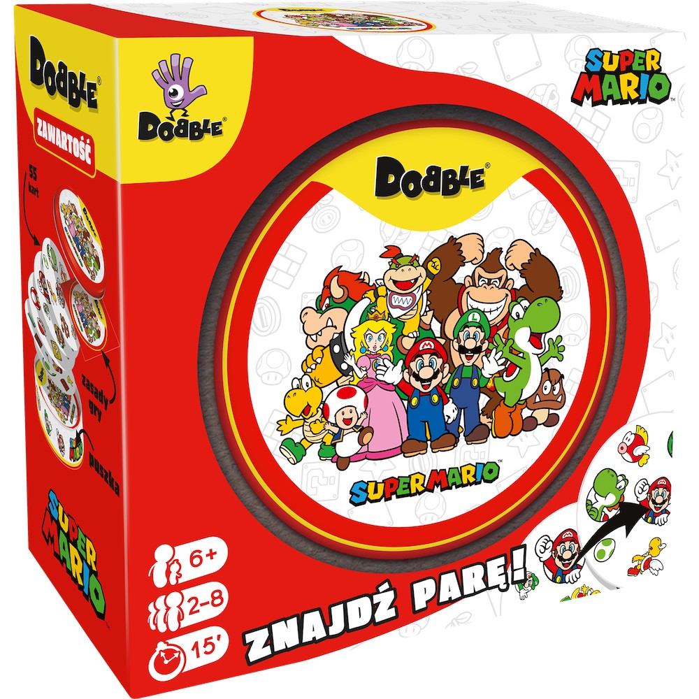 Stalo žaidimas šeimai dobble super mario, spalvotas