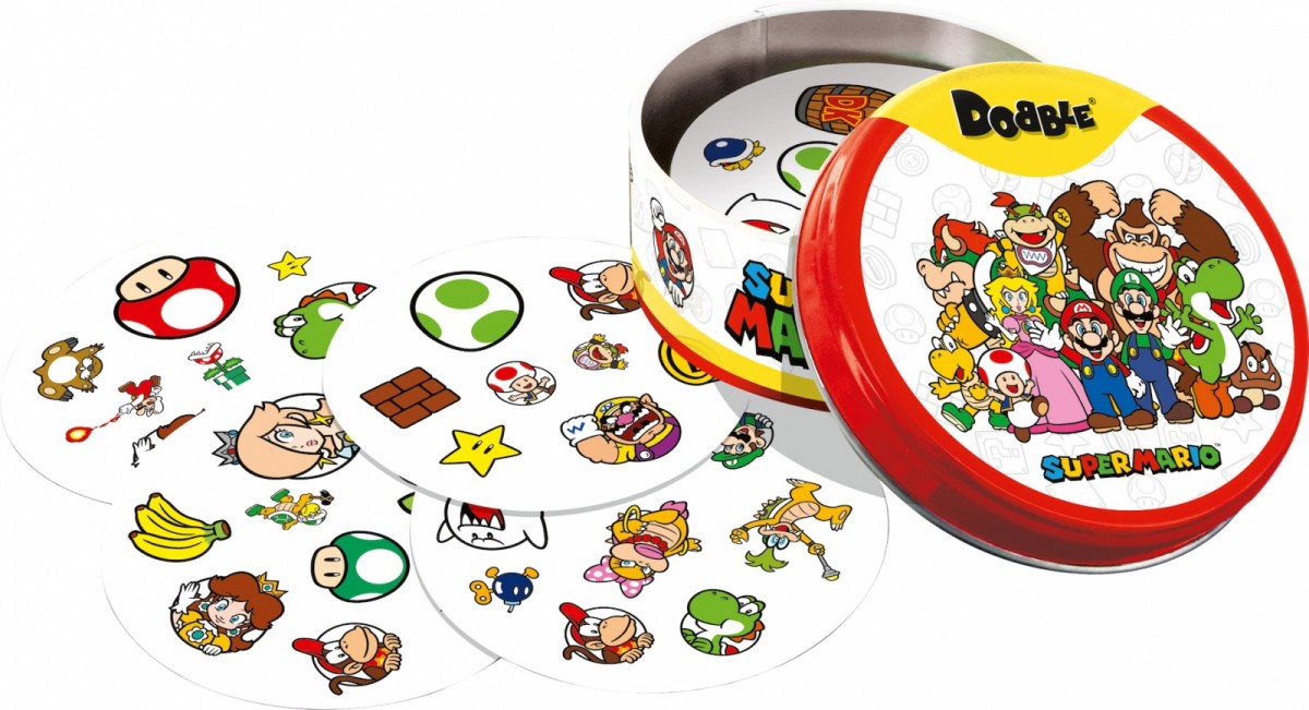 Stalo žaidimas šeimai dobble super mario, spalvotas
