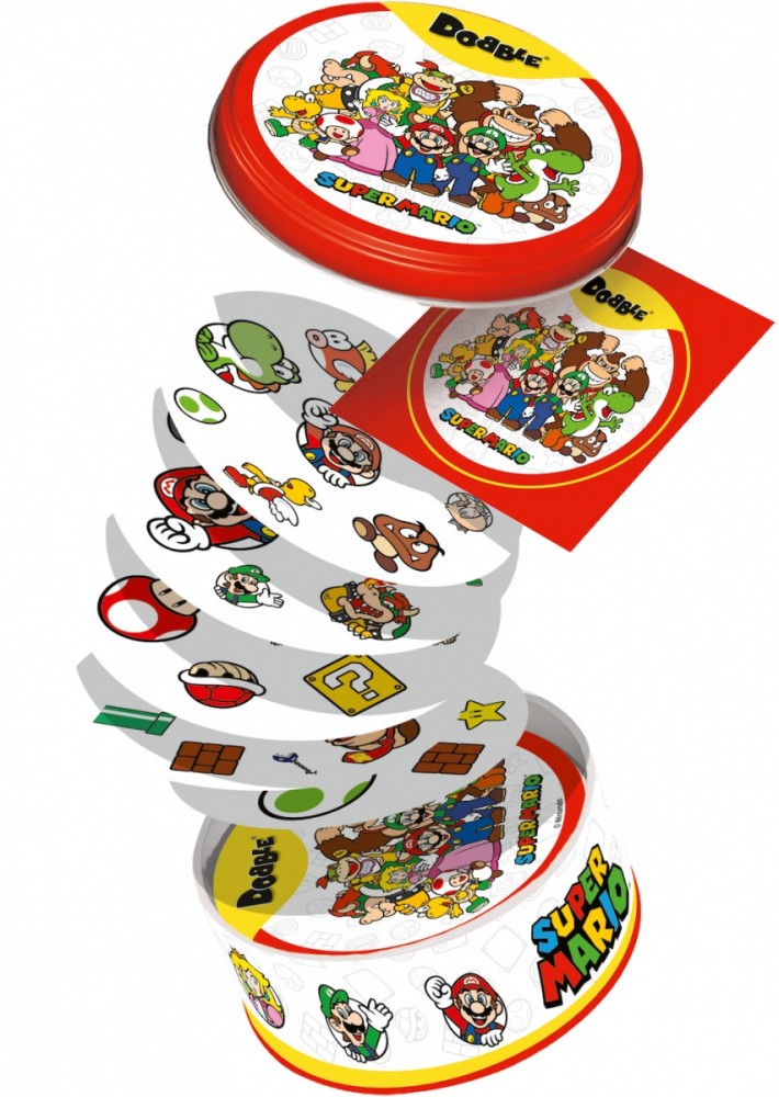Stalo žaidimas šeimai dobble super mario, spalvotas
