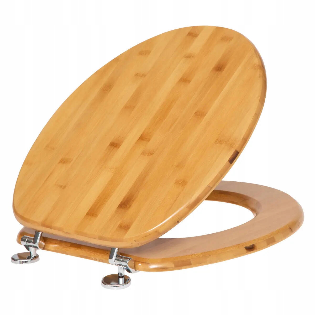 Wc dangtis - 5five - bambukas - universalus - 37x45.5 cm - metaliniai vyriai