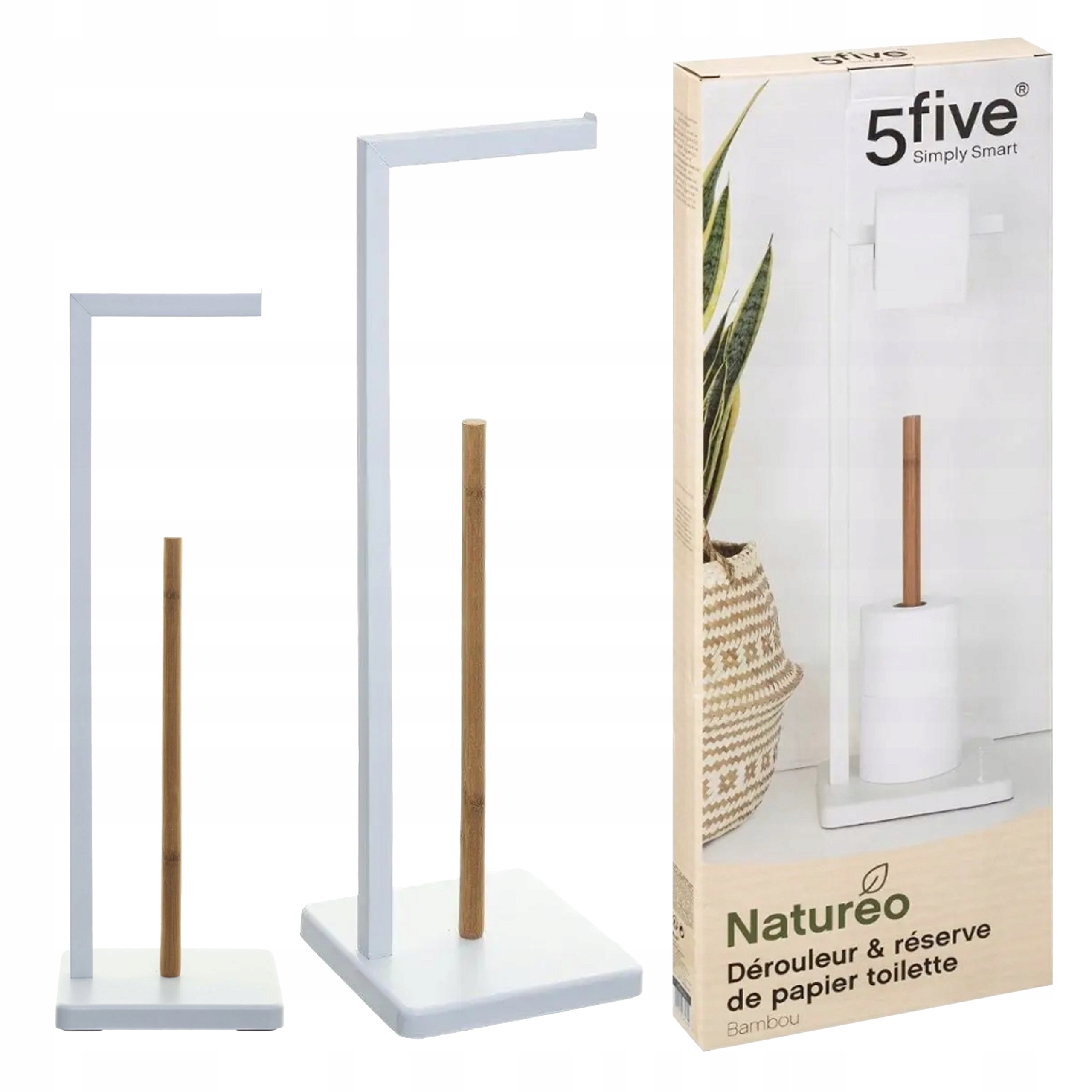 Pastatomas tualetinio popieriaus laikiklis Natureo White 64.5cm