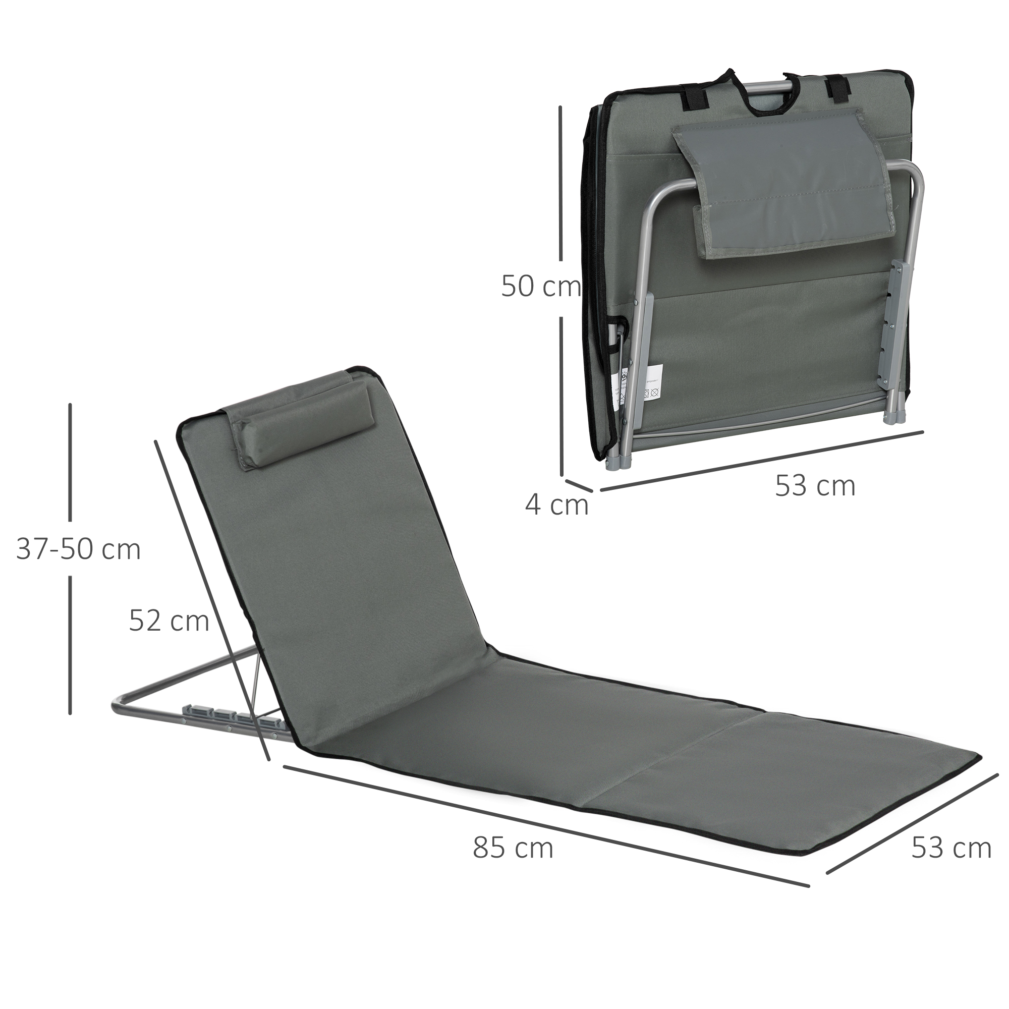 Paplūdimio gultai 124 x 53 x 35–45 cm 2 vnt. 2