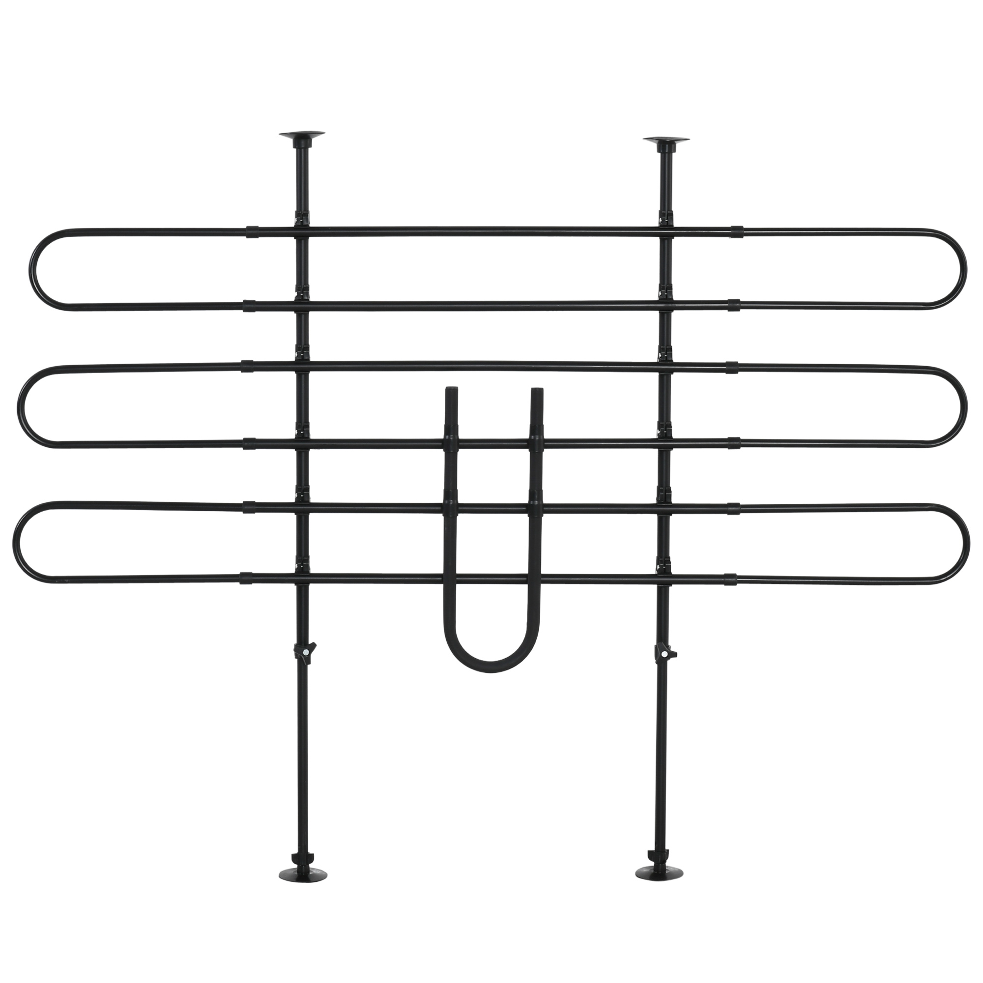 Automobilio atitvaras šunims, reguliuojamo pločio ir aukščio, juodas, 87–135 × 85–120 cm