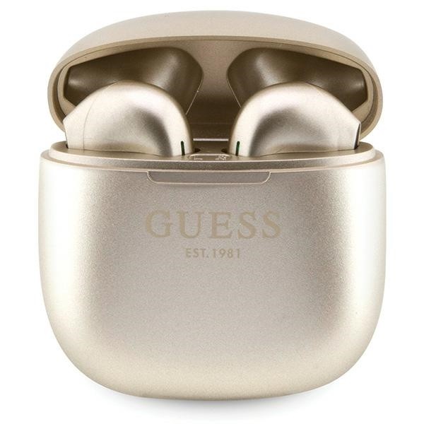 Guess słuchawki bluetooth gutwst26psd tws + stacja dokująca złoty|gold classic est logo