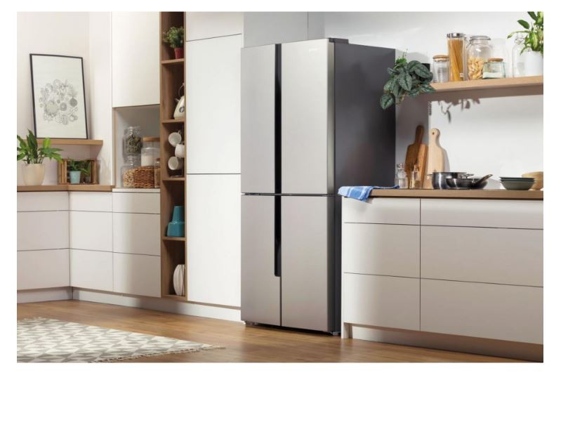 Laisvai pastatomas, dviduris šaldytuvas gorenje nrm8182mx, automatinis atitirpinimas
