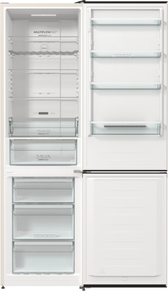Laisvai pastatomas, šaldytuvas su šaldikliu apačioje gorenje nrk6202ac4, automatinis atitirpinimas