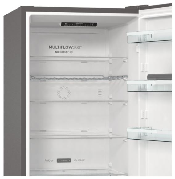 Laisvai pastatomas, šaldytuvas su šaldikliu apačioje gorenje nrc620bsxl4, automatinis atitirpinimas