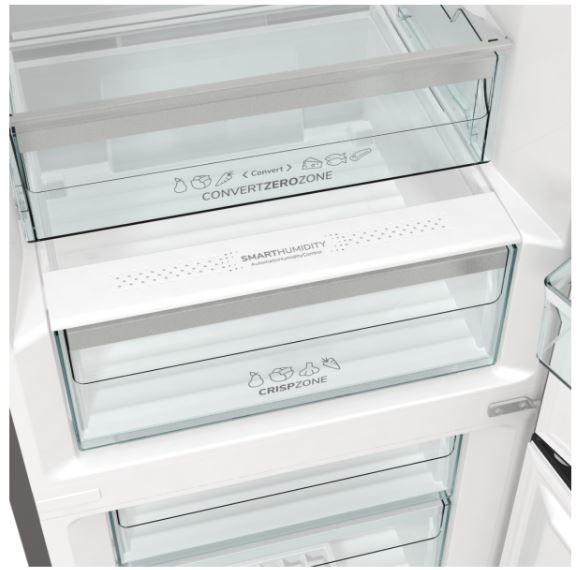Laisvai pastatomas, šaldytuvas su šaldikliu apačioje gorenje nrc620bsxl4, automatinis atitirpinimas