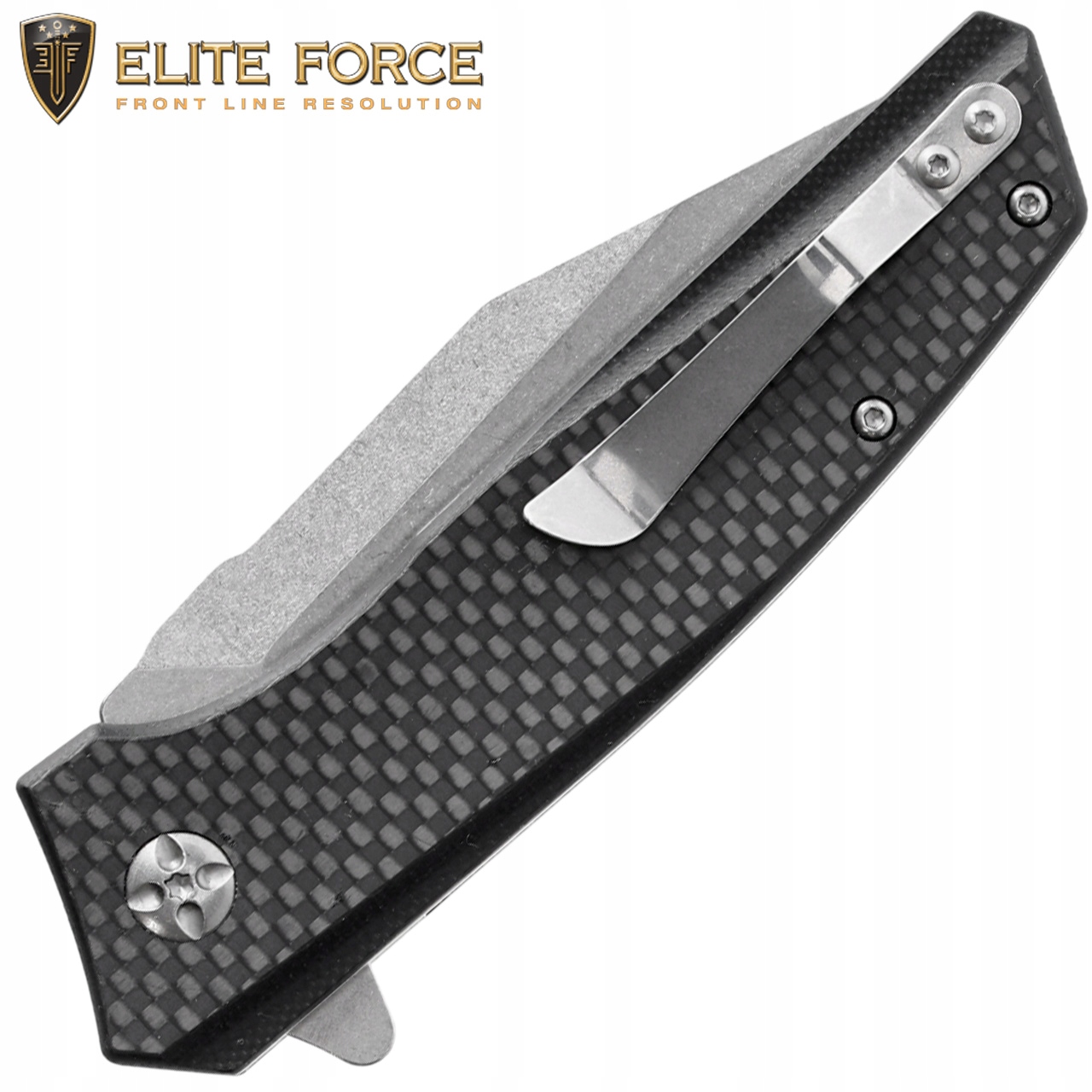 Elite Force Sulankstomas peilis dešiniarankiams ir kairiarankiams EF 173, ašmenys 8,8 cm, juodas