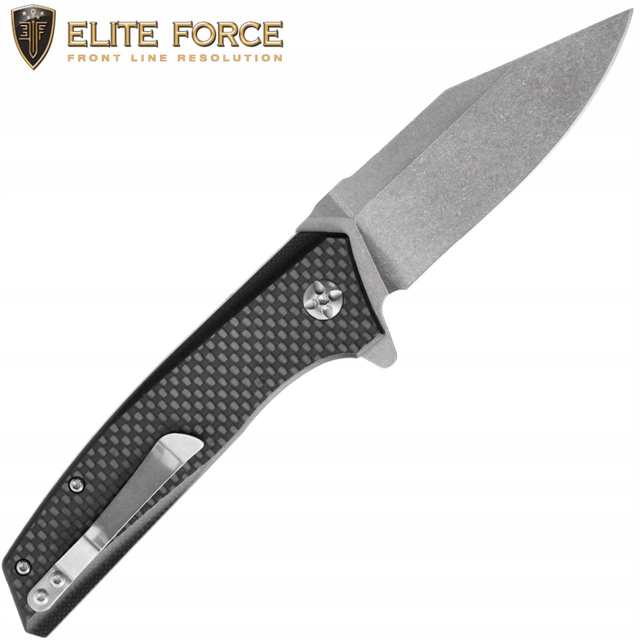 Elite Force Sulankstomas peilis dešiniarankiams ir kairiarankiams EF 173, ašmenys 8,8 cm, juodas