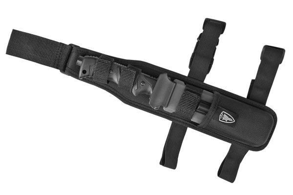 Elite Force Sulankstomas išgyvenimo peilis EF703 Kit, su deimantine galąstuve, su titnago akmeniu, juodas