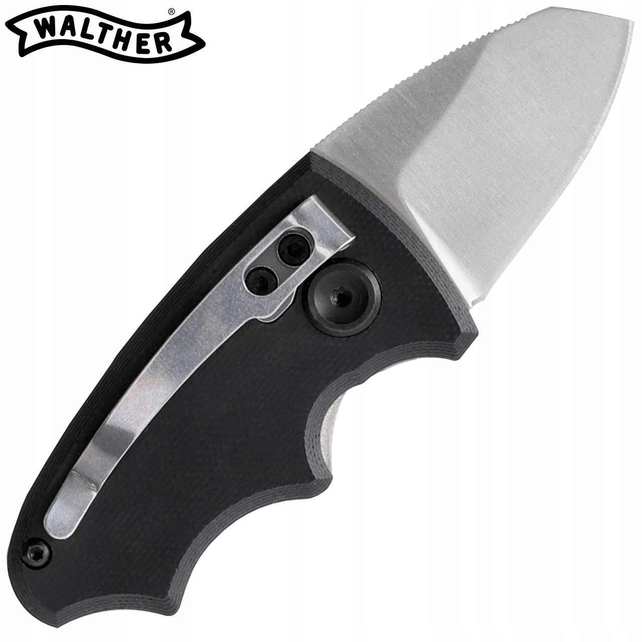 Walther Sulankstomas mini peilis MK40, ašmenys 3,9 cm, su dėklu, juodas/rudas