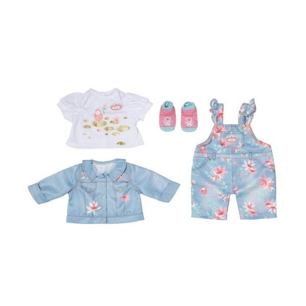 Lėlių drabužiai deluxe baby annabell jens