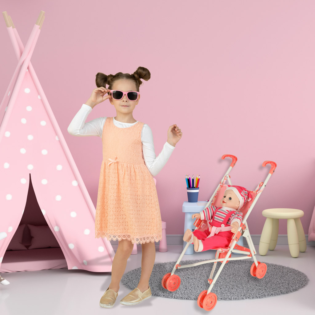 Baby annabell sulankstomas lėlių vežimėlis