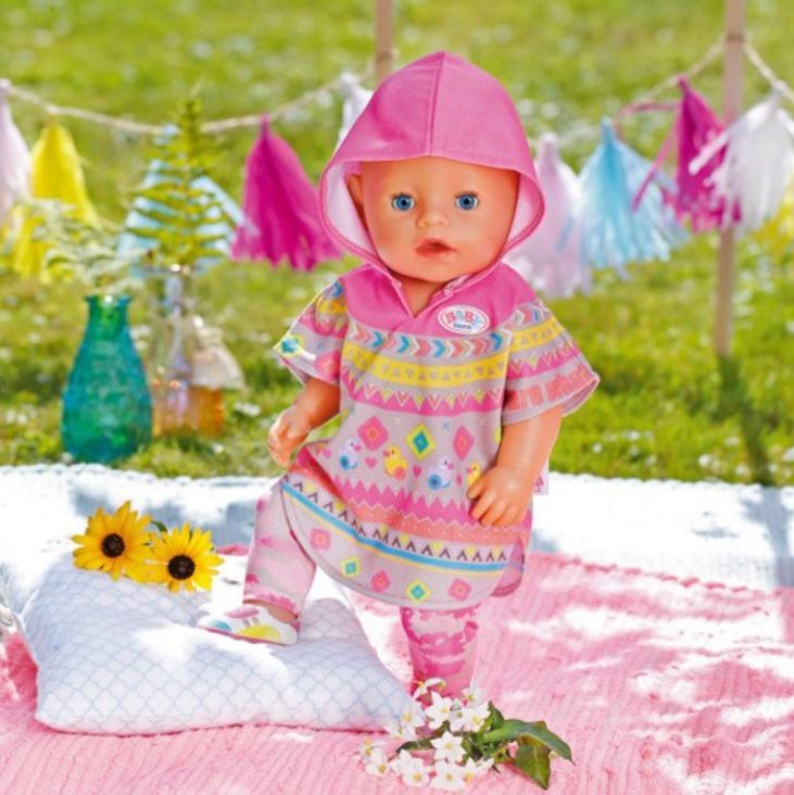 Baby born pončas ir šortai 43 cm lėlei