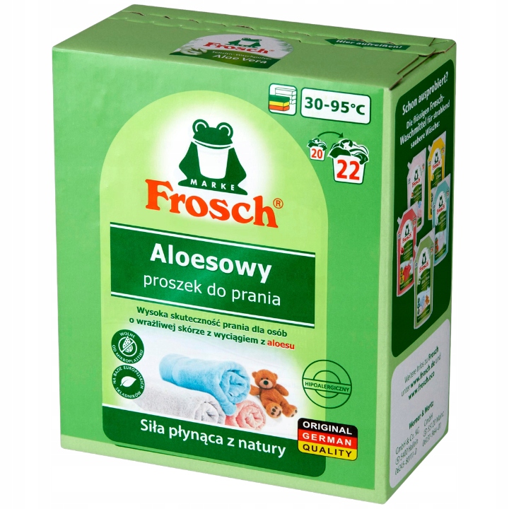 Frosch skalbimo milteliai Aloe Vera jautriai odai 1,45kg