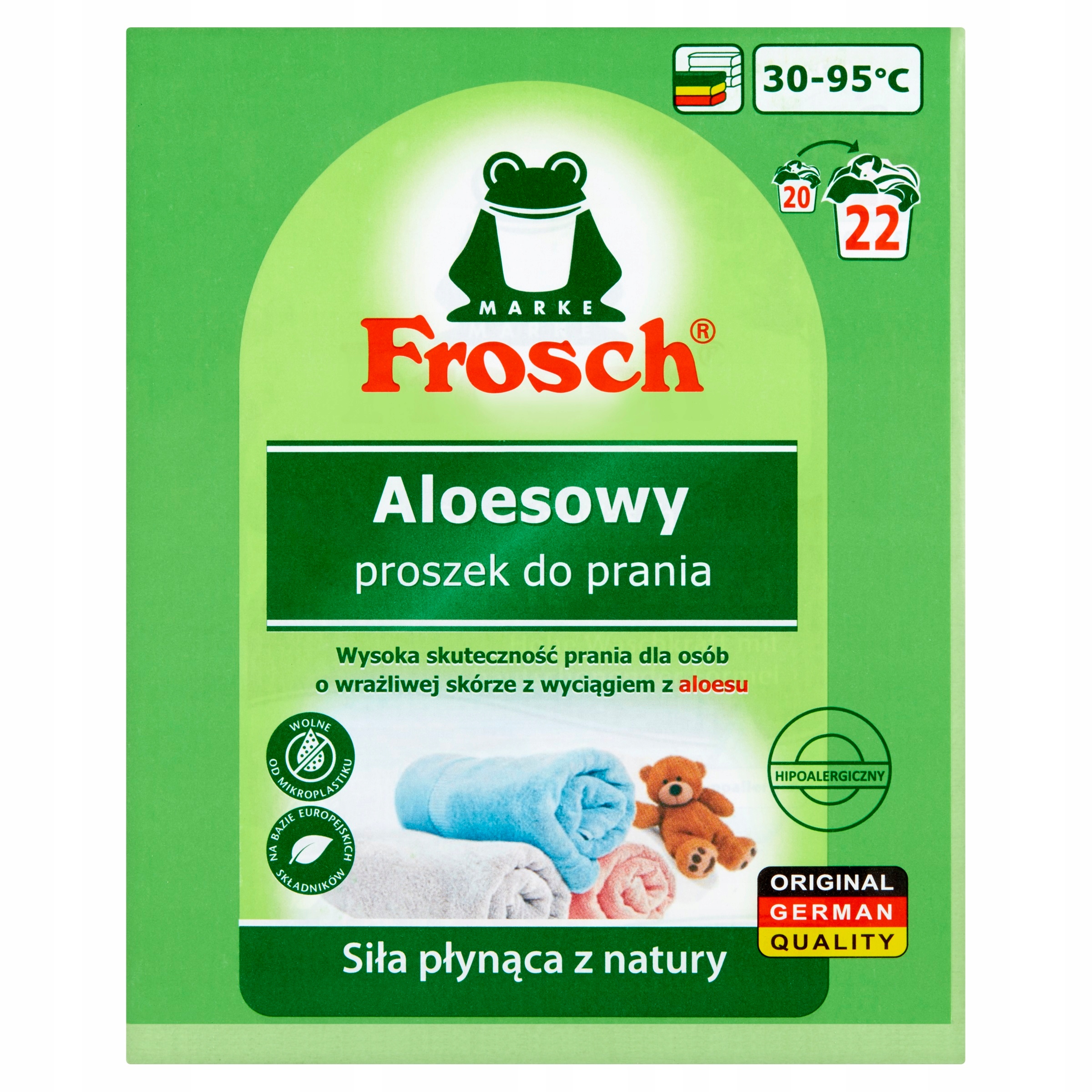 Frosch skalbimo milteliai Aloe Vera jautriai odai 1,45kg