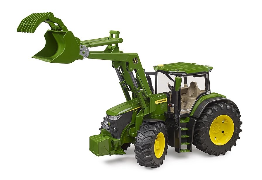 Traktorius su priekiniu krautuvu bruder 03151 john deere 7r 350