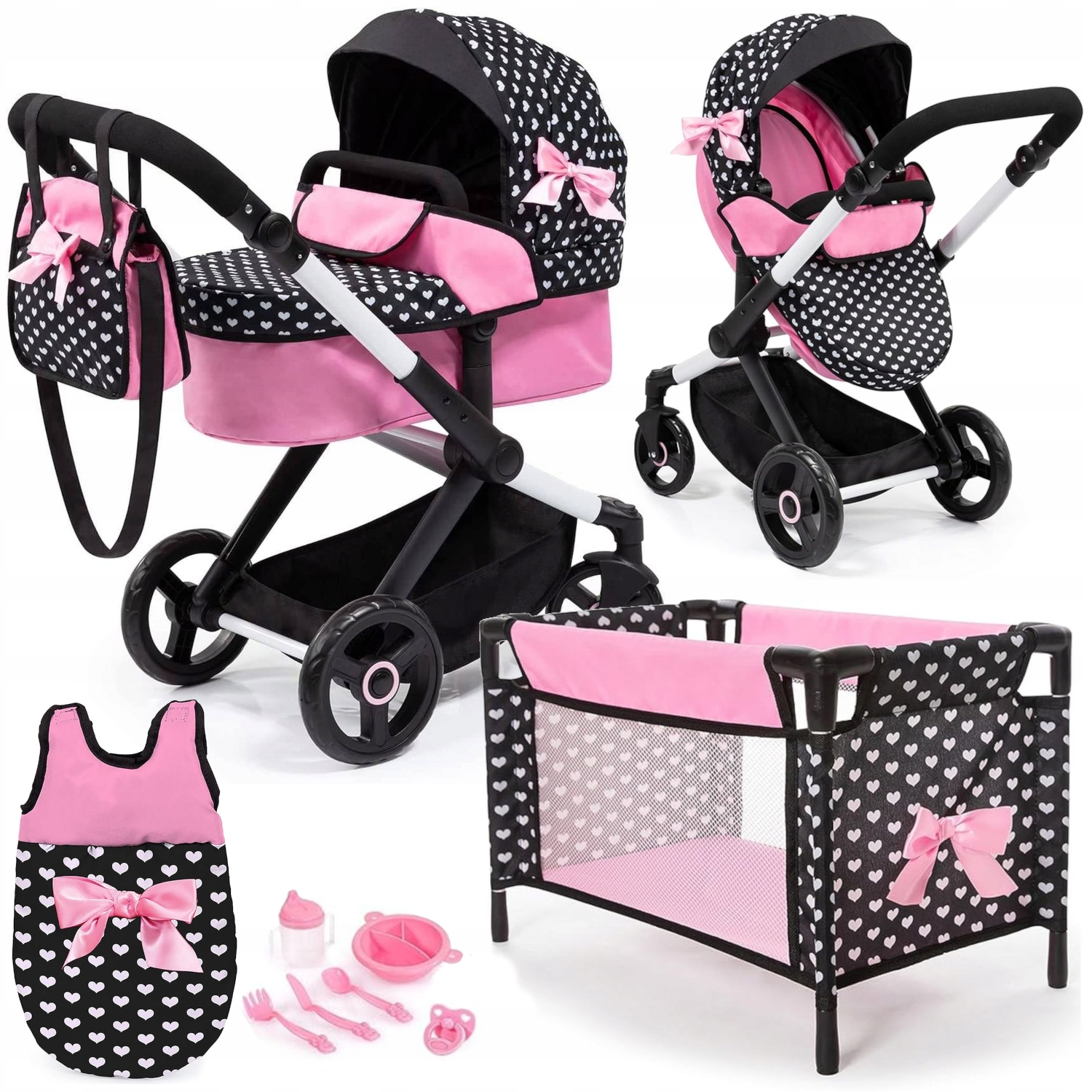 Bayer design doll stroller xeo 2in1 lovytė ir vežimėlis mega komplektas