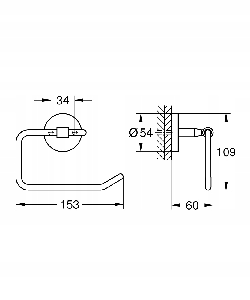 Grohe BauCosmopolitan tualetinio popieriaus laikiklis 40457001